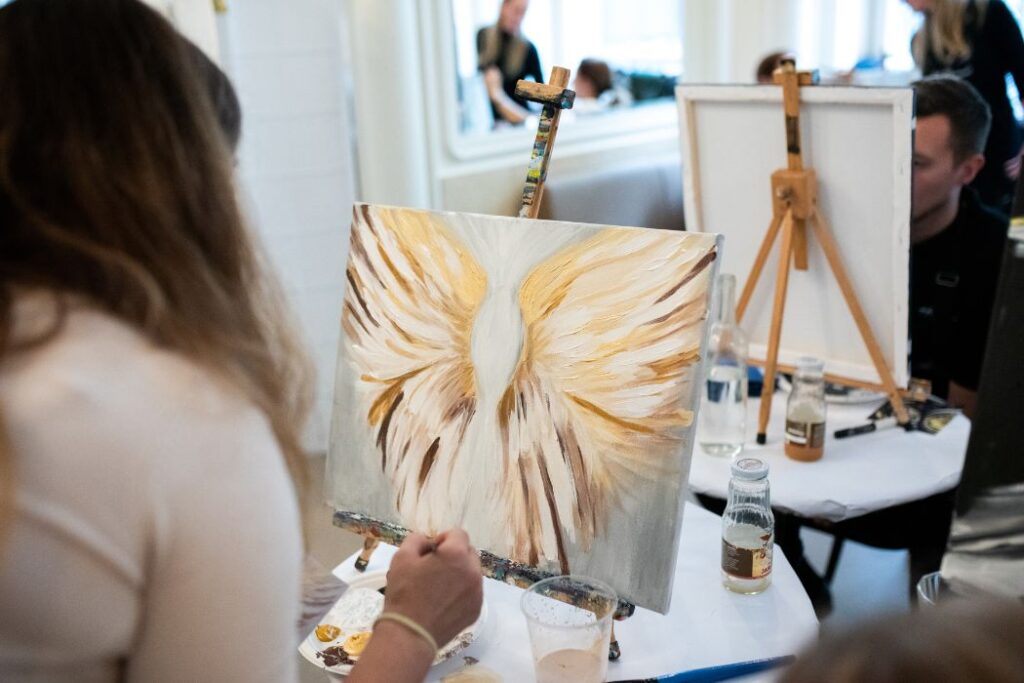 Degustační brunch s malováním zlatými plátky